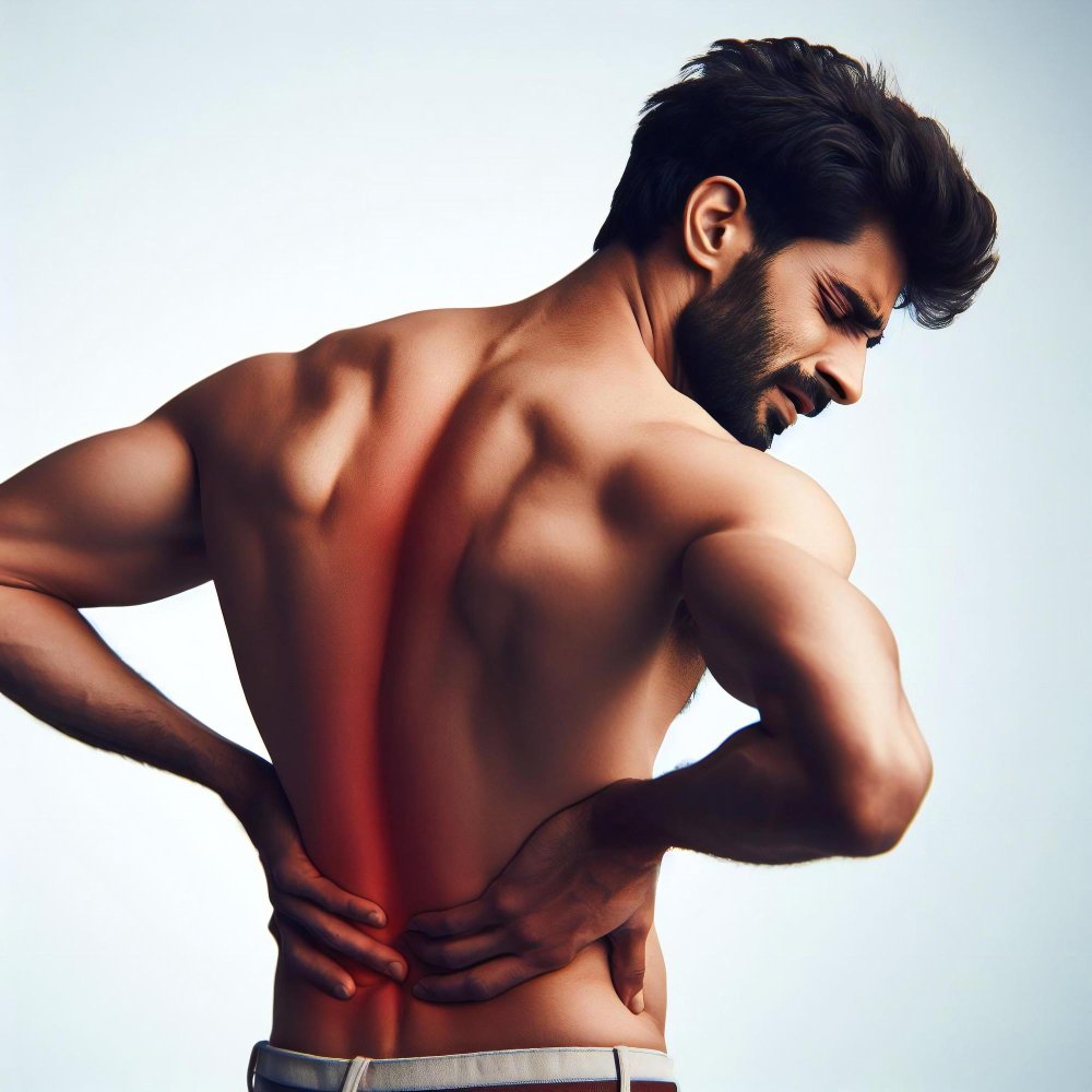 Back pain areas highlighted